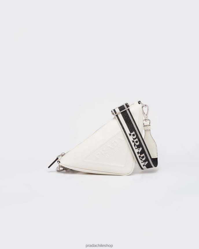 bolso triangular saffiano hombres 6PH66B2046 Prada bolsas blanco