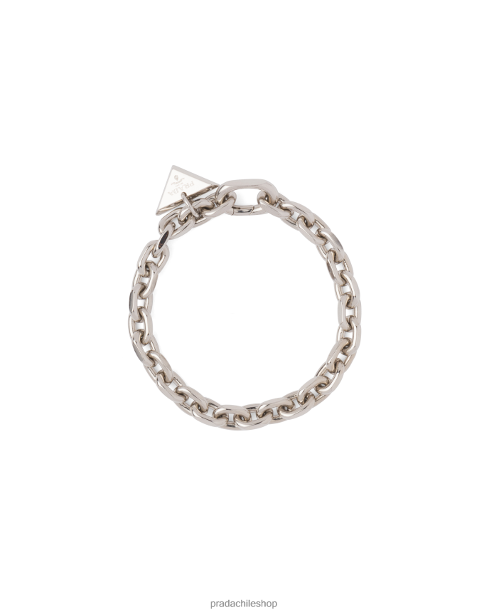 pulsera de cadena de joyas hombres 6PH66B2544 Prada joyas plata