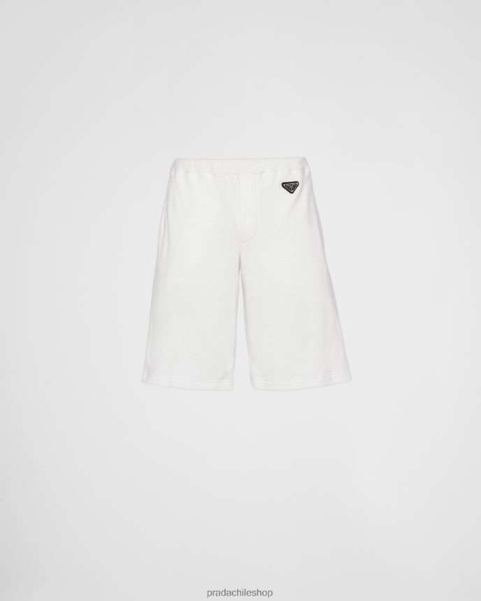 bermudas de felpa mujer 6PH66B1618 Prada vestir blanco