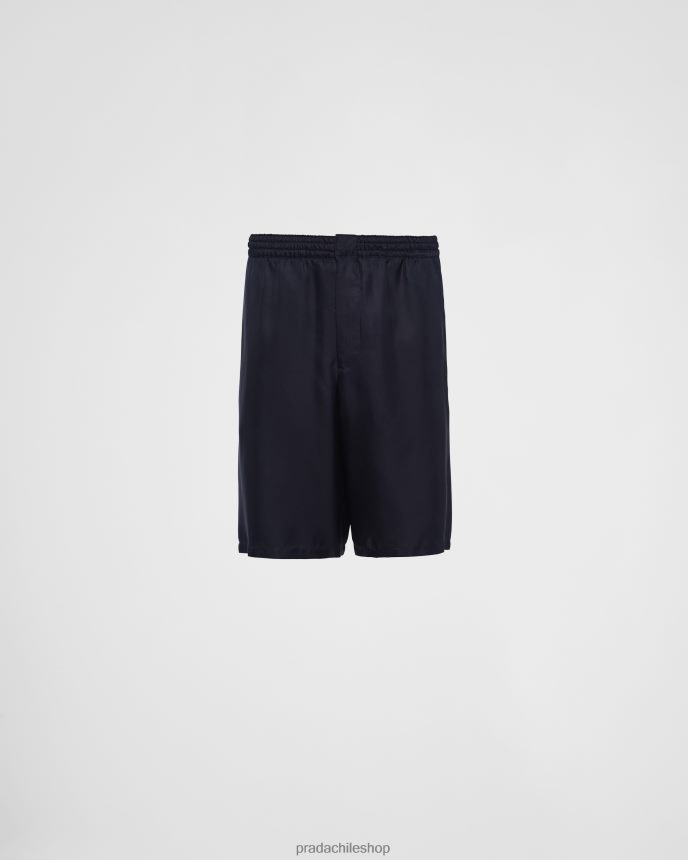 bermudas de seda hombres 6PH66B2011 Prada vestir Armada