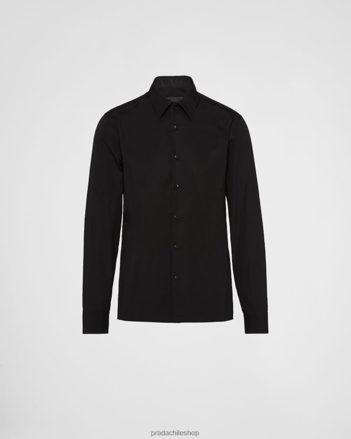 remera de algodón hombres 6PH66B1740 Prada vestir negro