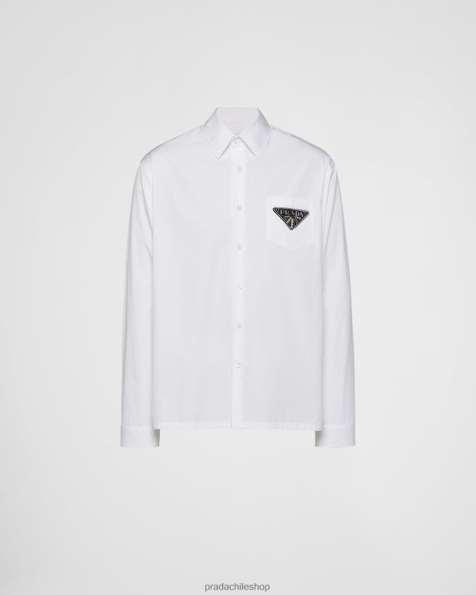 remera de algodón hombres 6PH66B1819 Prada vestir blanco