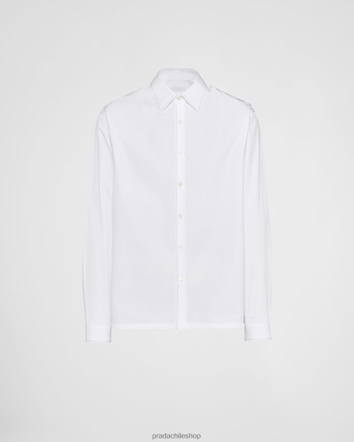 remera de algodón hombres 6PH66B1820 Prada vestir blanco