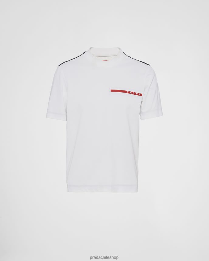 camiseta de piqué hombres 6PH66B2702 Prada vestir blanco