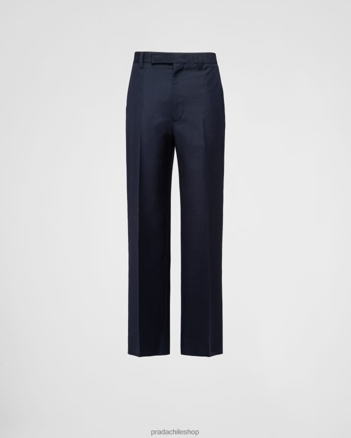 pantalones de lana y mohair hombres 6PH66B2002 Prada vestir Armada