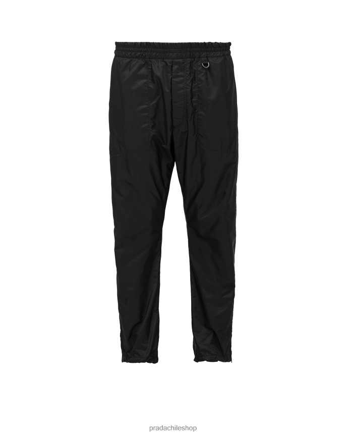 pantalones de nailon hombres 6PH66B1796 Prada vestir negro