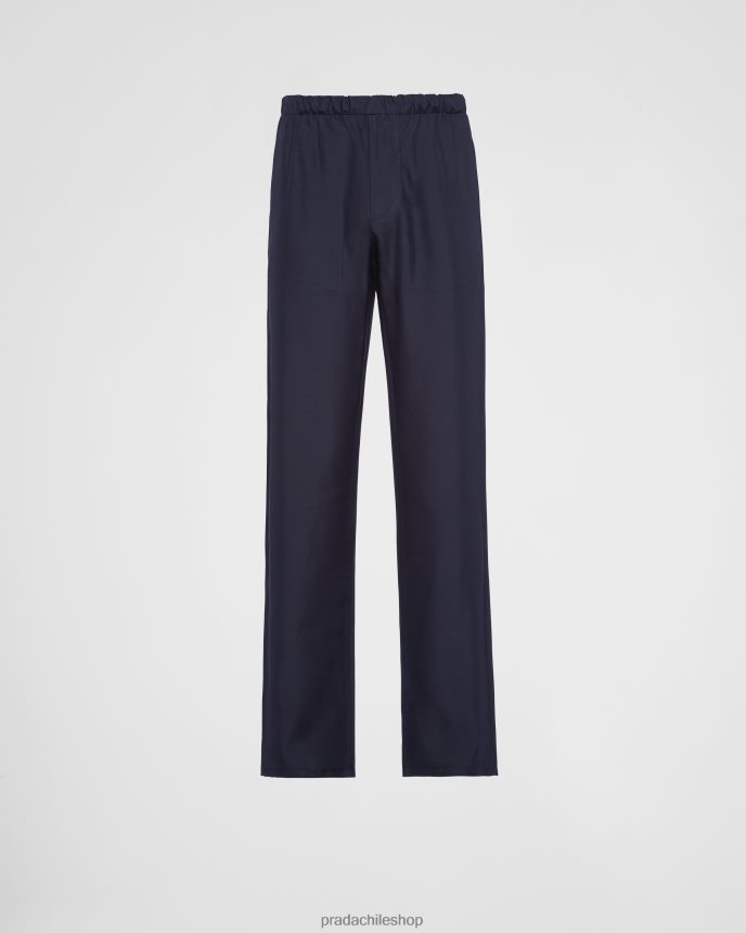 pantalones de seda mujer 6PH66B1642 Prada vestir Armada