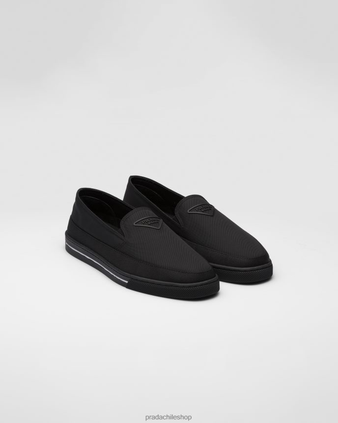 zapatillas slip-on de nailon hombres 6PH66B2279 Prada zapatos negro