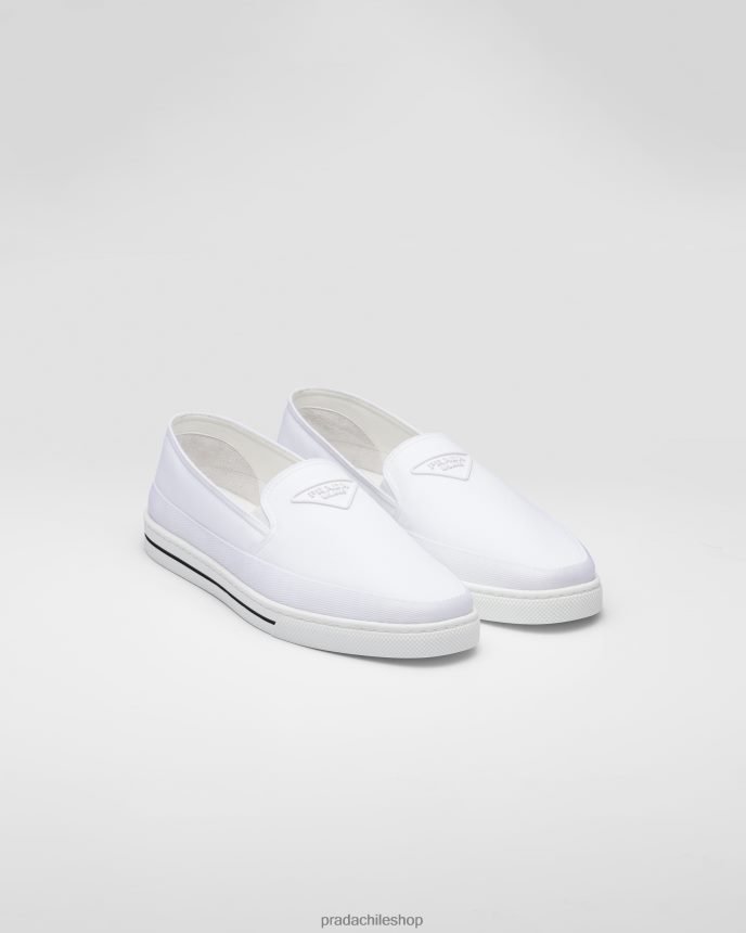 zapatillas slip-on de nailon hombres 6PH66B2280 Prada zapatos blanco