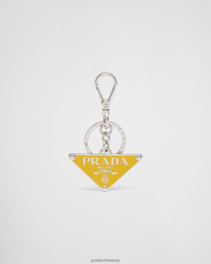 llavero metalico hombres 6PH66B2478 Prada accesorios amarillo soleado