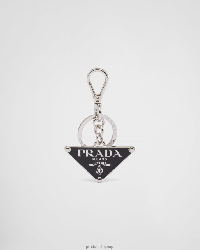 llavero metalico mujer 6PH66B1356 Prada accesorios acero/negro