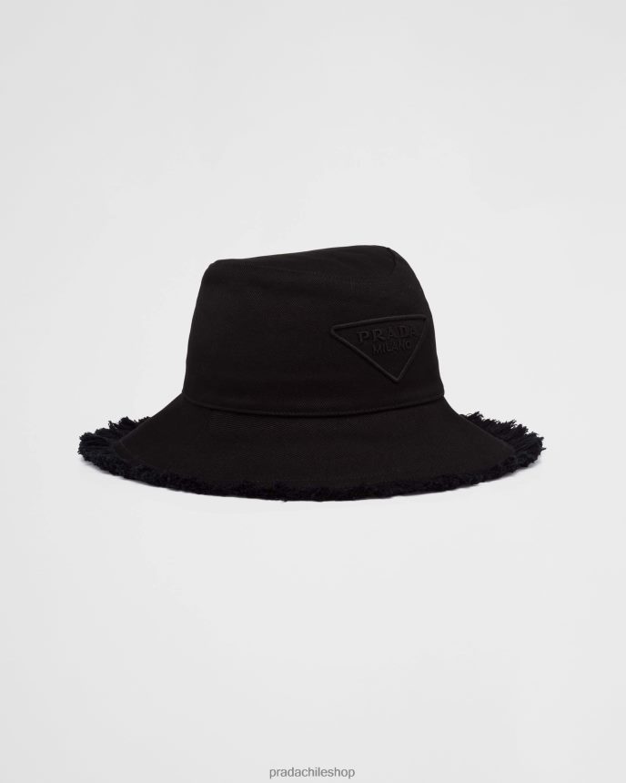 sombrero de taladro mujer 6PH66B1324 Prada accesorios negro