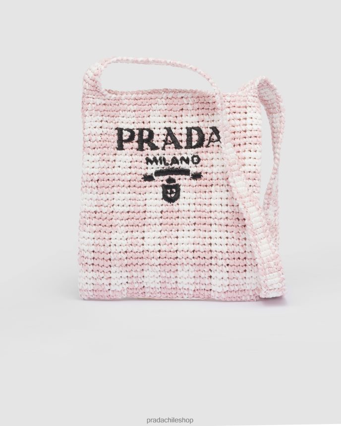 bolsa de ganchillo mujer 6PH66B662 Prada bolsas rosa alabastro