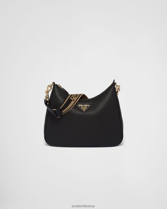 bolso de cuero mujer 6PH66B780 Prada bolsas negro