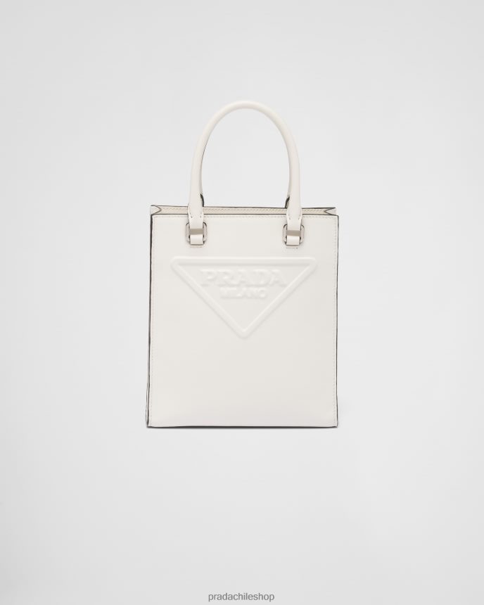 bolso de cuero mujer 6PH66B923 Prada bolsas blanco