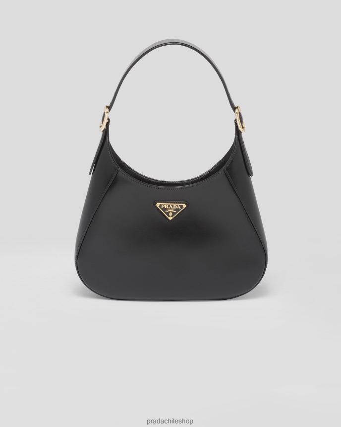 bolso de hombro de cuero mujer 6PH66B632 Prada bolsas negro