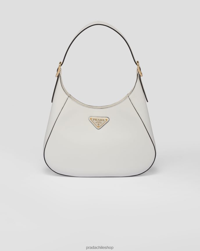 bolso de hombro de cuero mujer 6PH66B633 Prada bolsas blanco