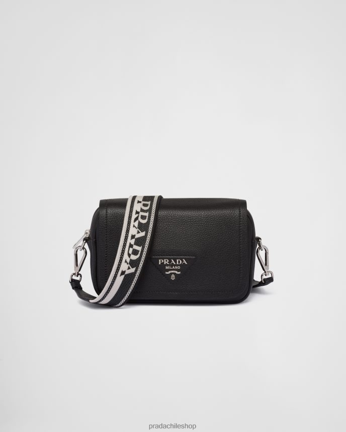 bolso de hombro de cuero mujer 6PH66B782 Prada bolsas negro