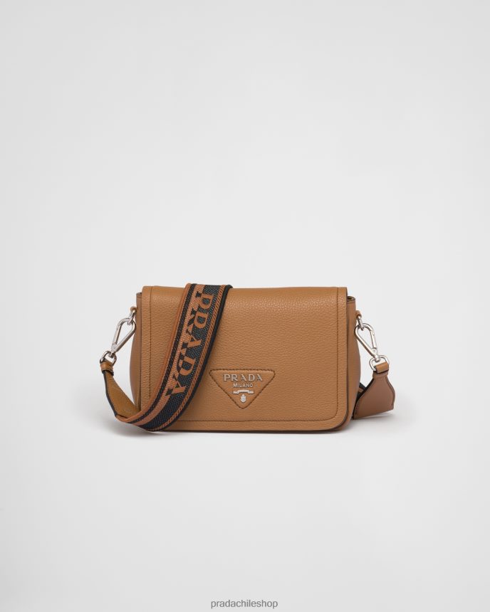 bolso de hombro de cuero mujer 6PH66B783 Prada bolsas caramelo