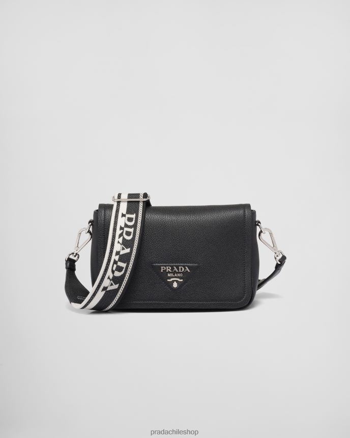 bolso de hombro de cuero mujer 6PH66B788 Prada bolsas negro