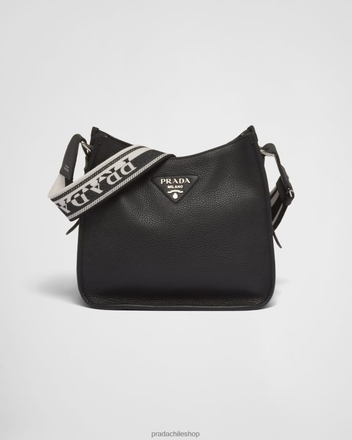 bolso hobo de cuero mujer 6PH66B776 Prada bolsas negro