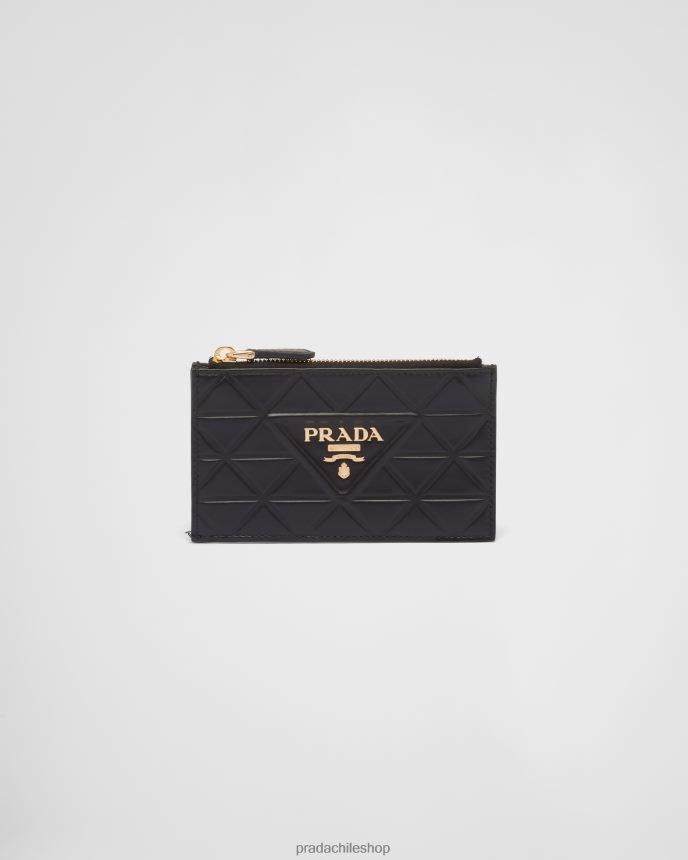 tarjetero de piel mujer 6PH66B1173 Prada accesorios negro