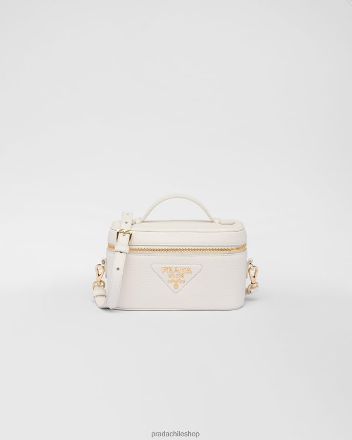 minibolso de cuero mujer 6PH66B637 Prada bolsas blanco