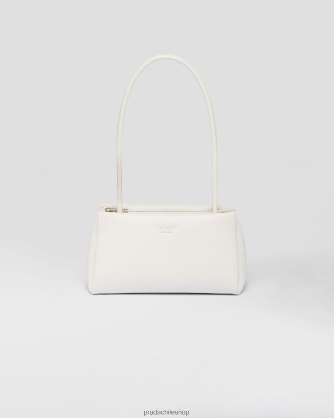 minibolso de cuero mujer 6PH66B913 Prada bolsas blanco