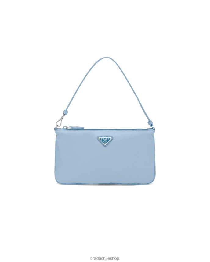 bolso mini de renylon mujer 6PH66B927 Prada bolsas azul claro