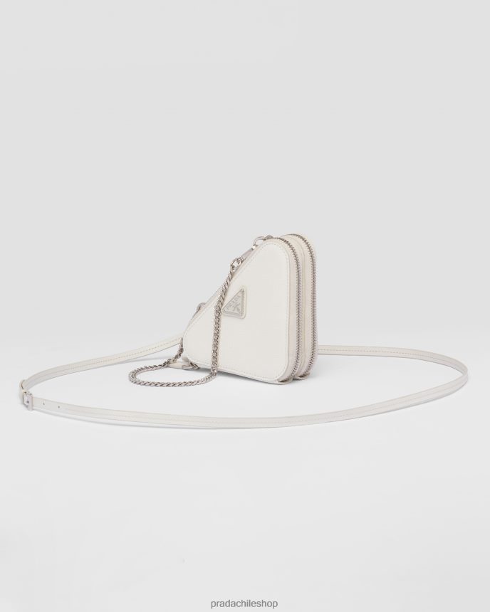 minibolso de piel saffiano mujer 6PH66B863 Prada bolsas blanco