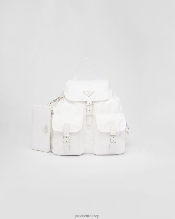 mochila mediana de renylon mujer 6PH66B824 Prada bolsas blanco