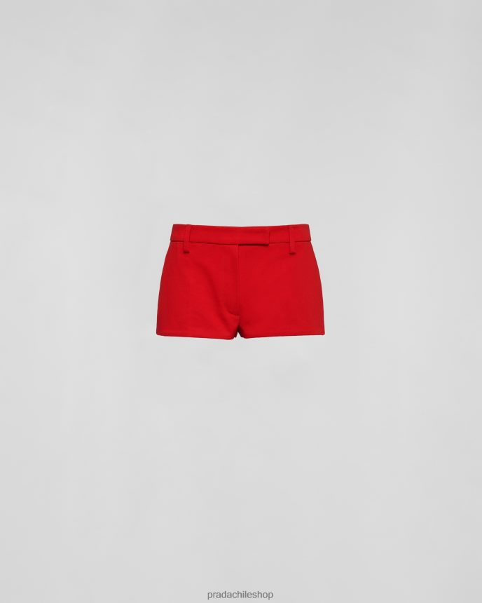 pantalones cortos mujer 6PH66B36 Prada vestir rojo