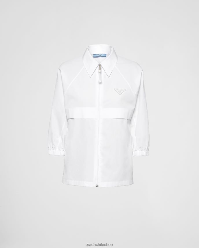 camisa de popelina mujer 6PH66B105 Prada vestir blanco