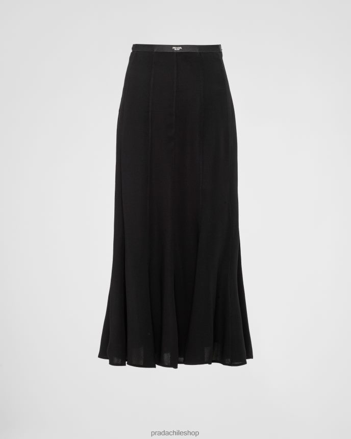 falda midi de marta cibelina mujer 6PH66B149 Prada vestir negro