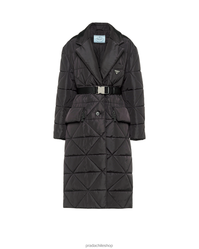 impermeable acolchado de renylon ligero mujer 6PH66B362 Prada vestir negro