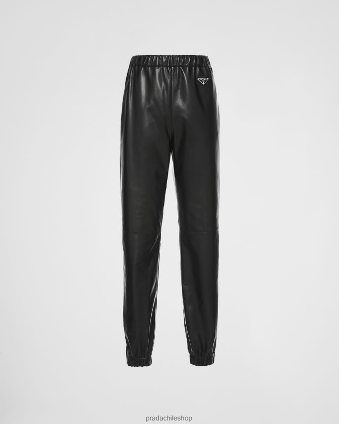 joggers de piel de napa mujer 6PH66B485 Prada vestir negro