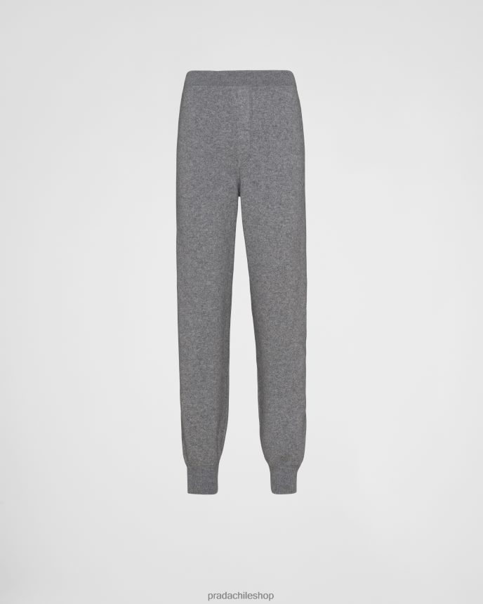 pantalones de cachemira mujer 6PH66B417 Prada vestir gris