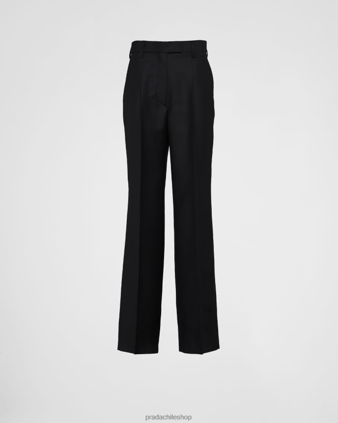 pantalones de mohair mujer 6PH66B547 Prada vestir negro