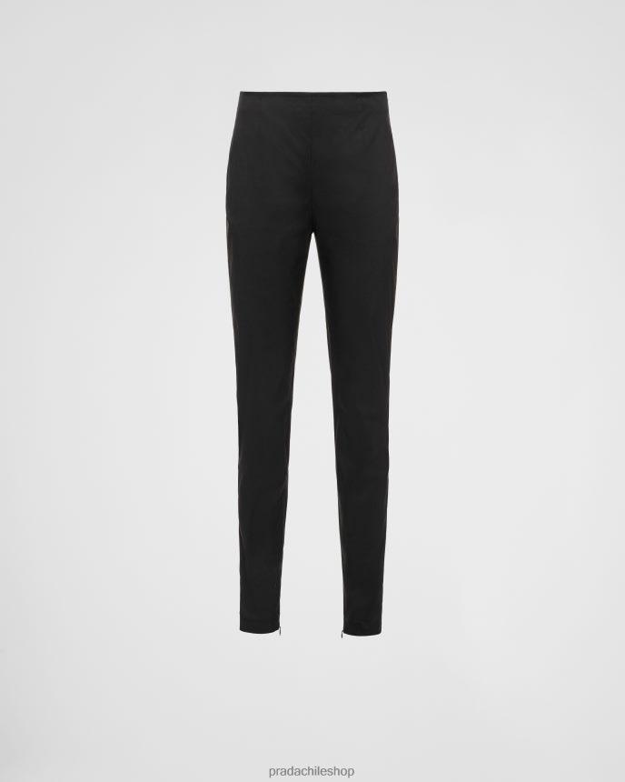 pantalones de popelina mujer 6PH66B196 Prada vestir negro