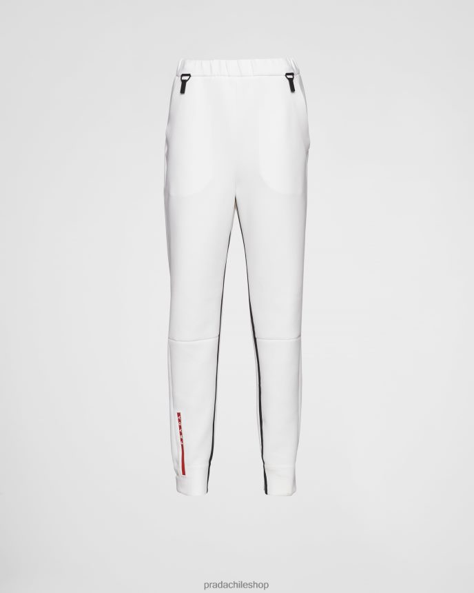 pantalones de punto doble reciclado hombres 6PH66B2585 Prada vestir blanco