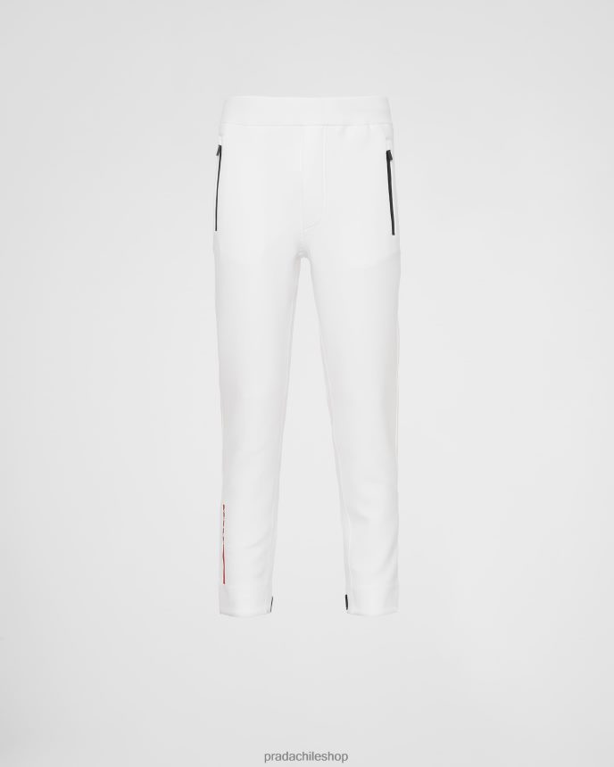 pantalones de punto doble reciclado hombres 6PH66B2703 Prada vestir blanco