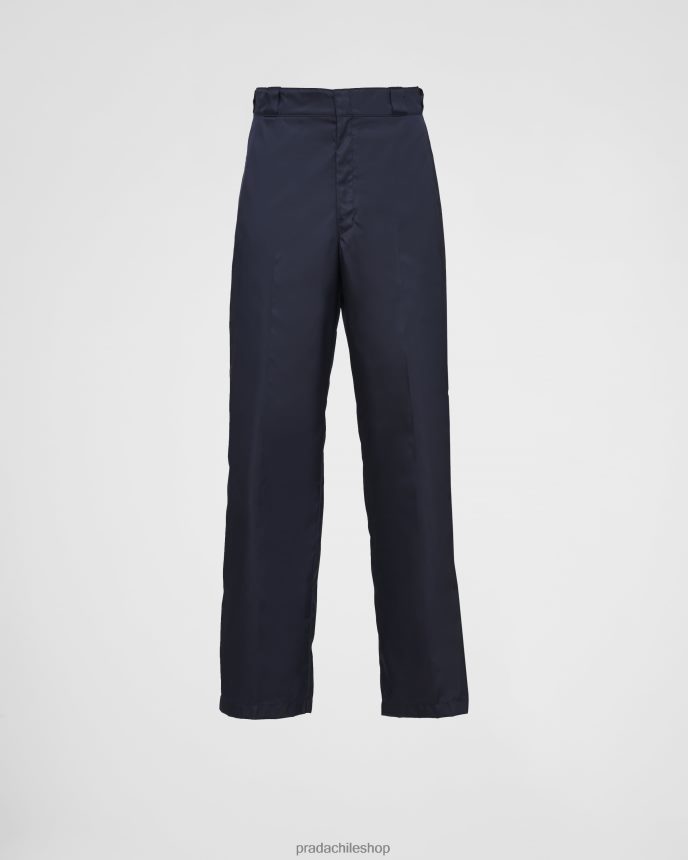 pantalones de renylon mujer 6PH66B1626 Prada vestir azul