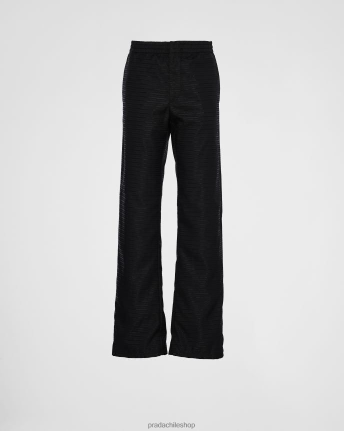 pantalones de renylon mujer 6PH66B1645 Prada vestir negro