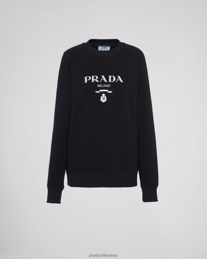 sudadera bordada mujer 6PH66B286 Prada vestir blanco negro