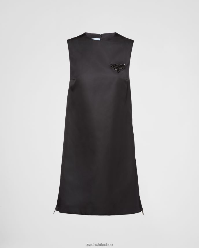 minivestido de re-nylon mujer 6PH66B511 Prada vestir negro