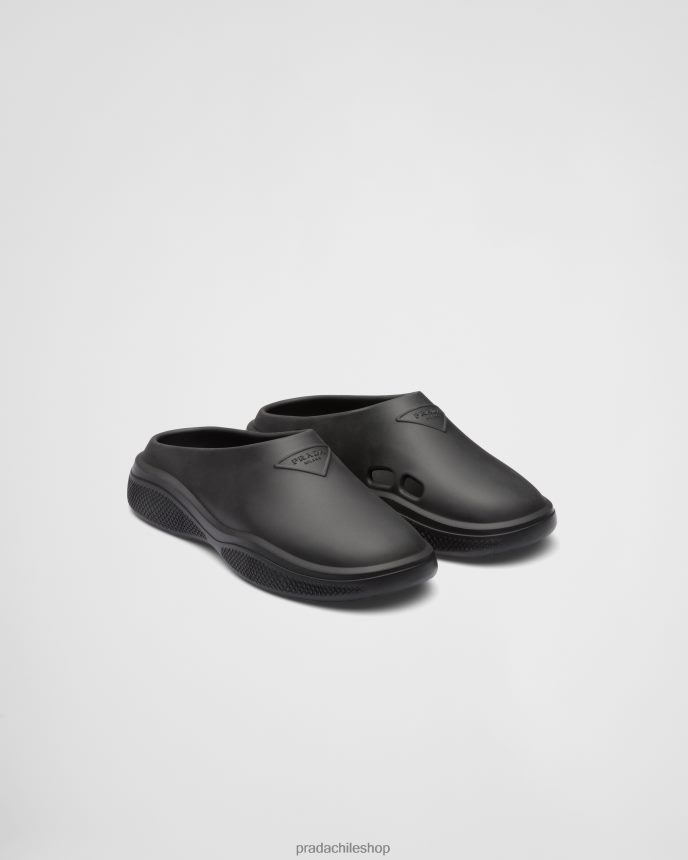 mulas de gomaespuma hombres 6PH66B2258 Prada zapatos negro