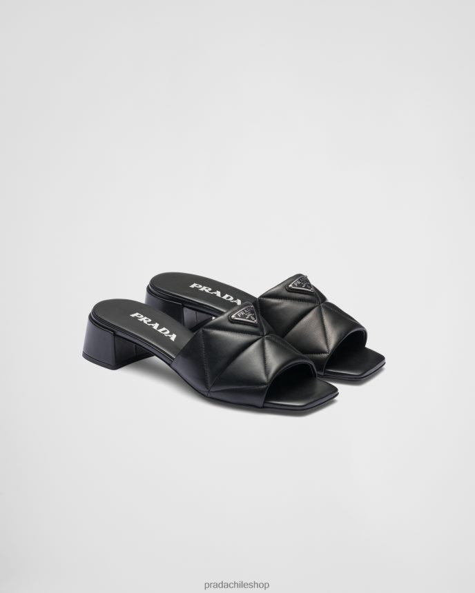 chanclas acolchadas de napa mujer 6PH66B967 Prada zapatos negro